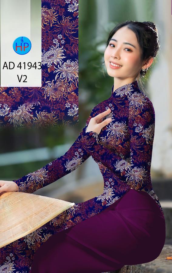 Vải Áo Dài Hoa Cúc AD 41943 8